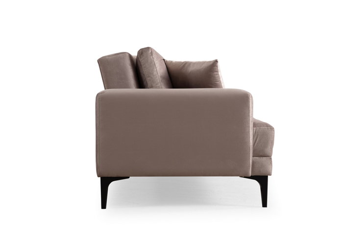Atelier Del Sofa Sofá de 3 Plazas Astana - Beige | Confort y Elegancia para tu Salón | Estructura Madera Haya | Tejido Poliéster Lavable en Seco